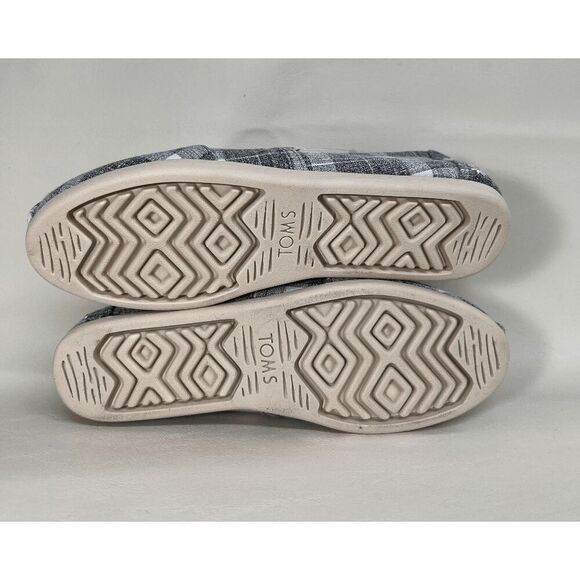 TOMS Women's Printed Alpargata Flats - Black Plaid 5.5M - Picture 6 of 8